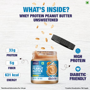 Saffola Fittify Whey Protein - Unsweetened - Peanut Butter