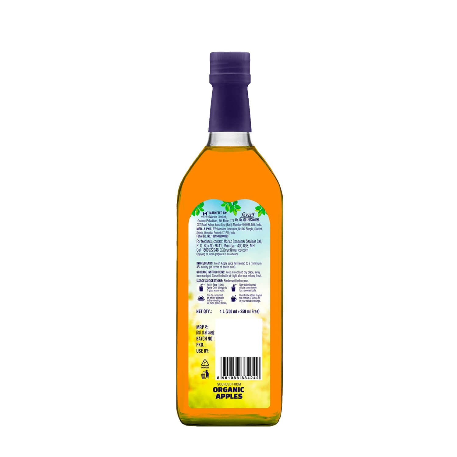 [CRED] Saffola Fittify Apple Cider Vinegar with The Mother -1000ml