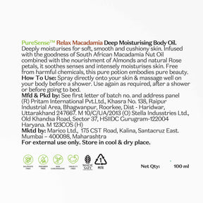 [CRED] Relaxing Macadamia Deep Moisturising Body Oil - 100 ml