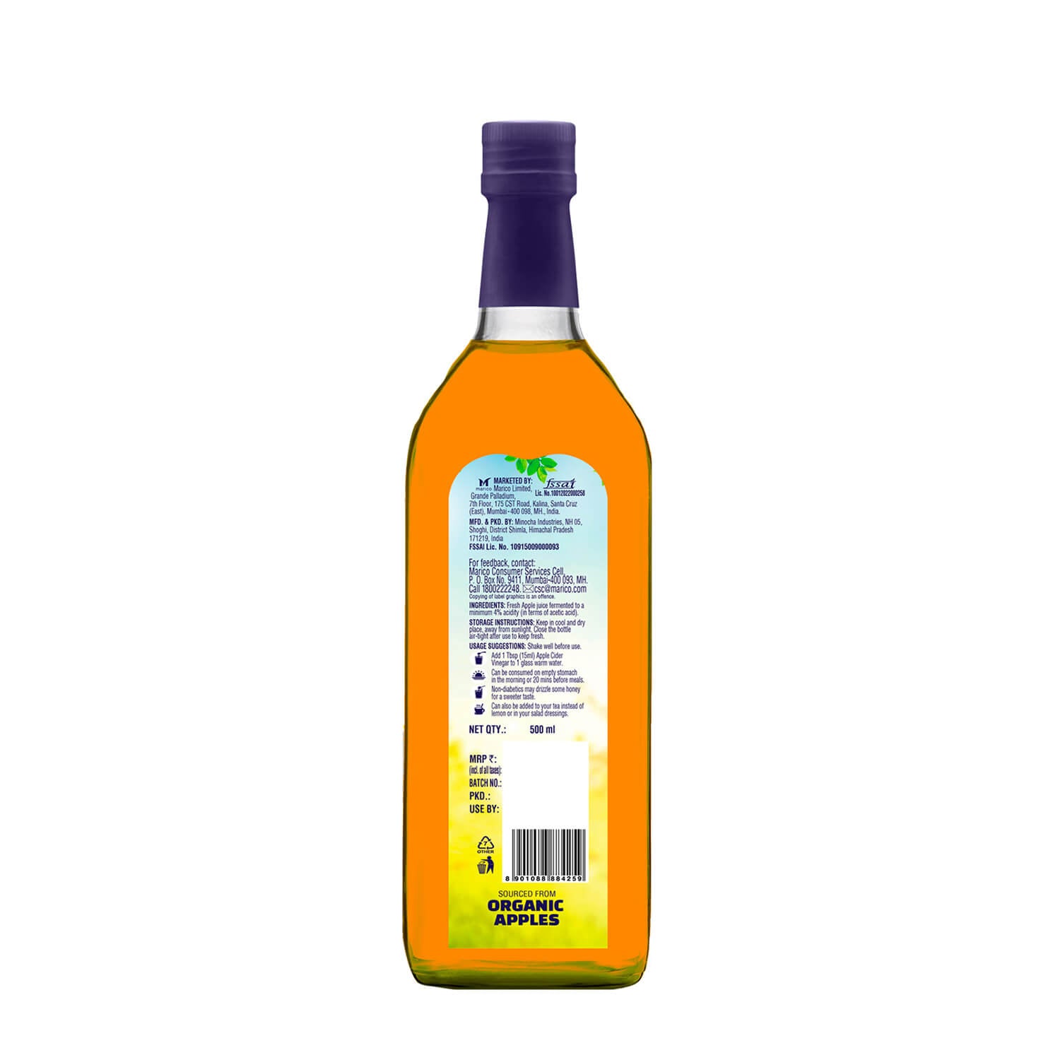 Saffola Fittify Apple Cider Vinegar with The Mother - 500ml