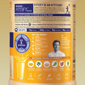 [SALE] Saffola Fittify Hi-Protein Slim Meal Shake - Alphonso Mango - Pack of 1 - 420g
