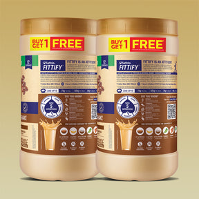 Saffola Fittify Hi-Protein Slim Meal Shake Cappuccino Coffee 840g - BOGO