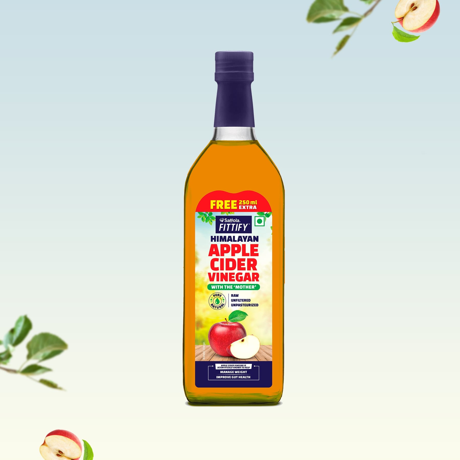 [SALE] Saffola Fittify Apple Cider Vinegar with The Mother -1000ml