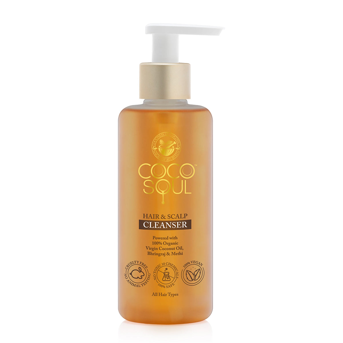 [CRED] Shampoo | With Coconut & Ayurveda | Silicones, Mineral Oil, Paraben & Sulphate Free | 100% Vegan | 200ml