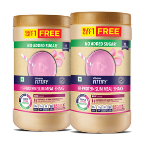 Saffola Fittify Hi-Protein Slim Meal Shake- Rose - BOGO - 840 gms