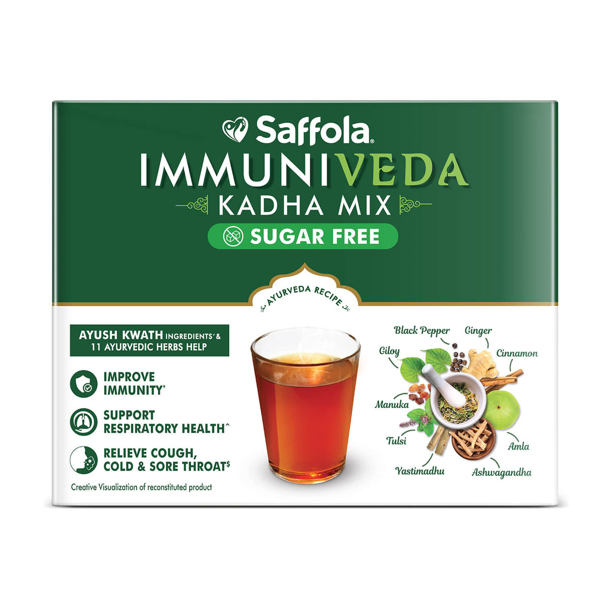 [CRED] Saffola Immuniveda Kadha Sugar Free 20 Sachets - 60g