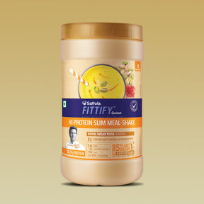 Saffola Fittify Hi-Protein Slim Meal Shake - Royal Kesar Pista - Pack of 1 - 420g