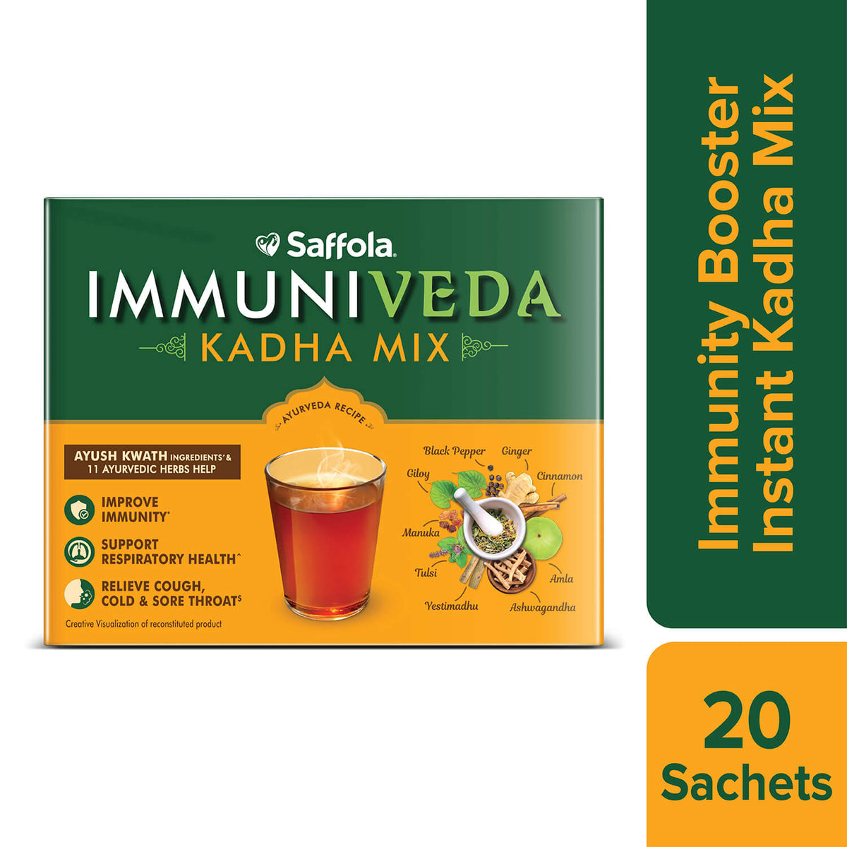 [CRED] Saffola Immuniveda Kadha 20 Sachets -  80g