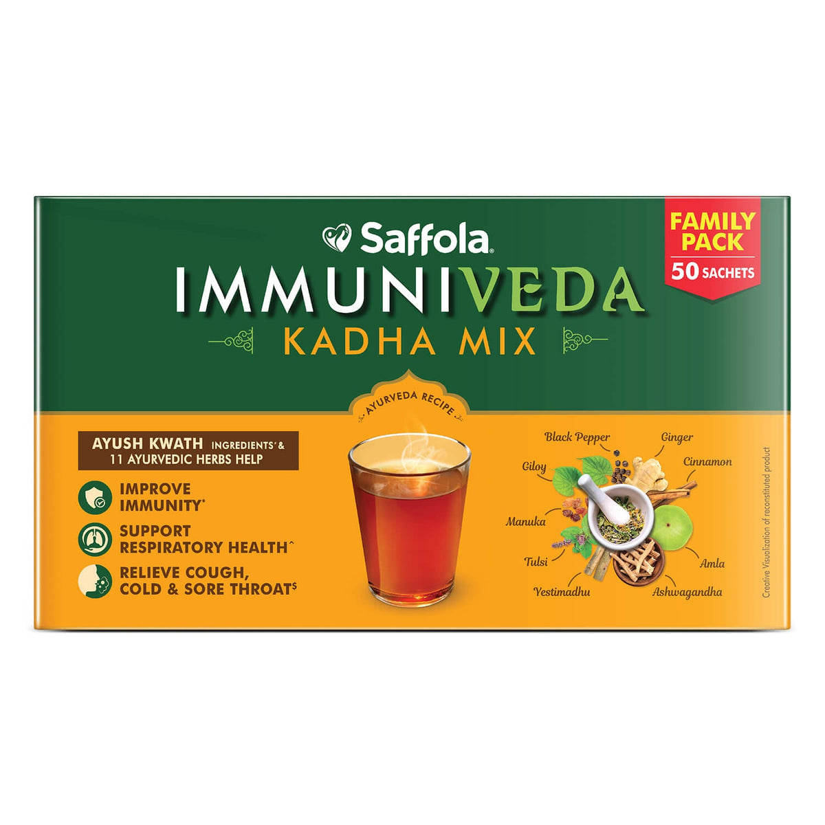 [CRED] Saffola Immuniveda Kadha 50 Sachets -  200g