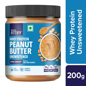 Saffola Fittify Whey Protein - Unsweetened - Peanut Butter (Pack of 2)