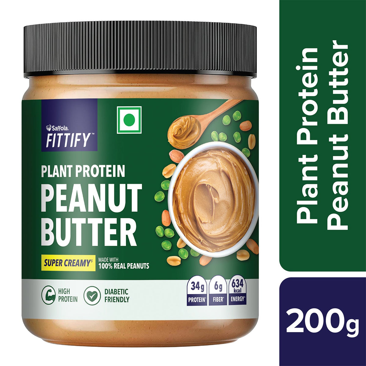 [SALE] Saffola Fittify Plant Protein Peanut Butter Super Creamy 200g