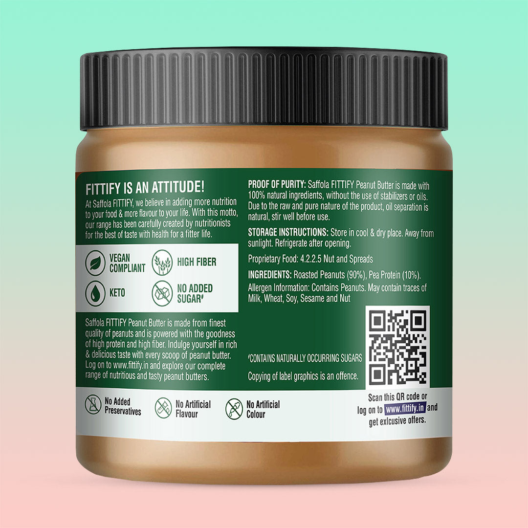 [Freebie] Saffola Fittify Plant Protein Peanut Butter Extra Crunchy 340g