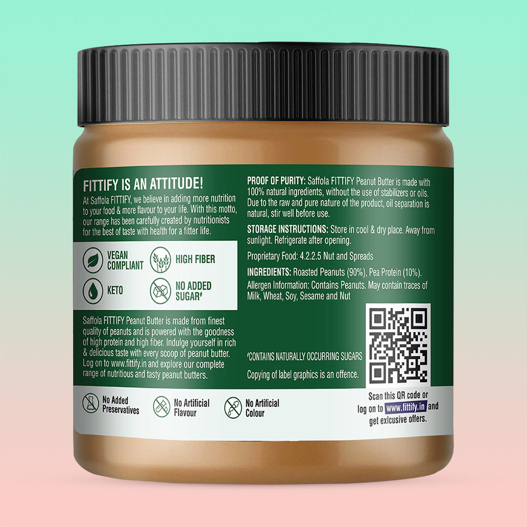 Saffola Fittify Plant Protein - Peanut Butter (Pack of 2)