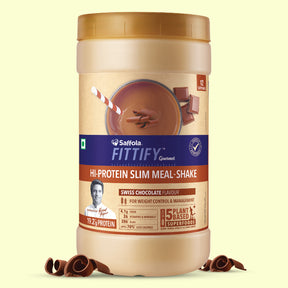 [SALE] Saffola Fittify Hi-Protein Slim Meal Shake - Swiss Chocolate - Pack of 1 - 420g