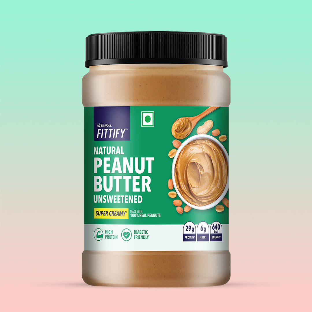 [SALE] Saffola Fittify Natural Peanut Butter Unsweetened Super Creamy 925g
